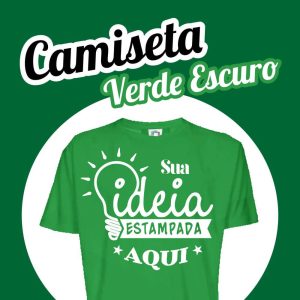 Camiseta Poliéster Verde Escuro