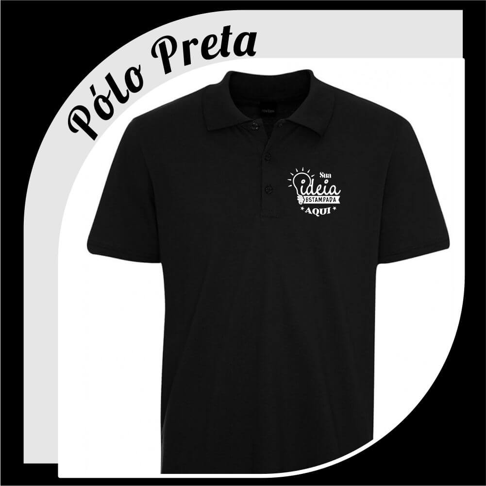 Camiseta Gola Pólo Preta