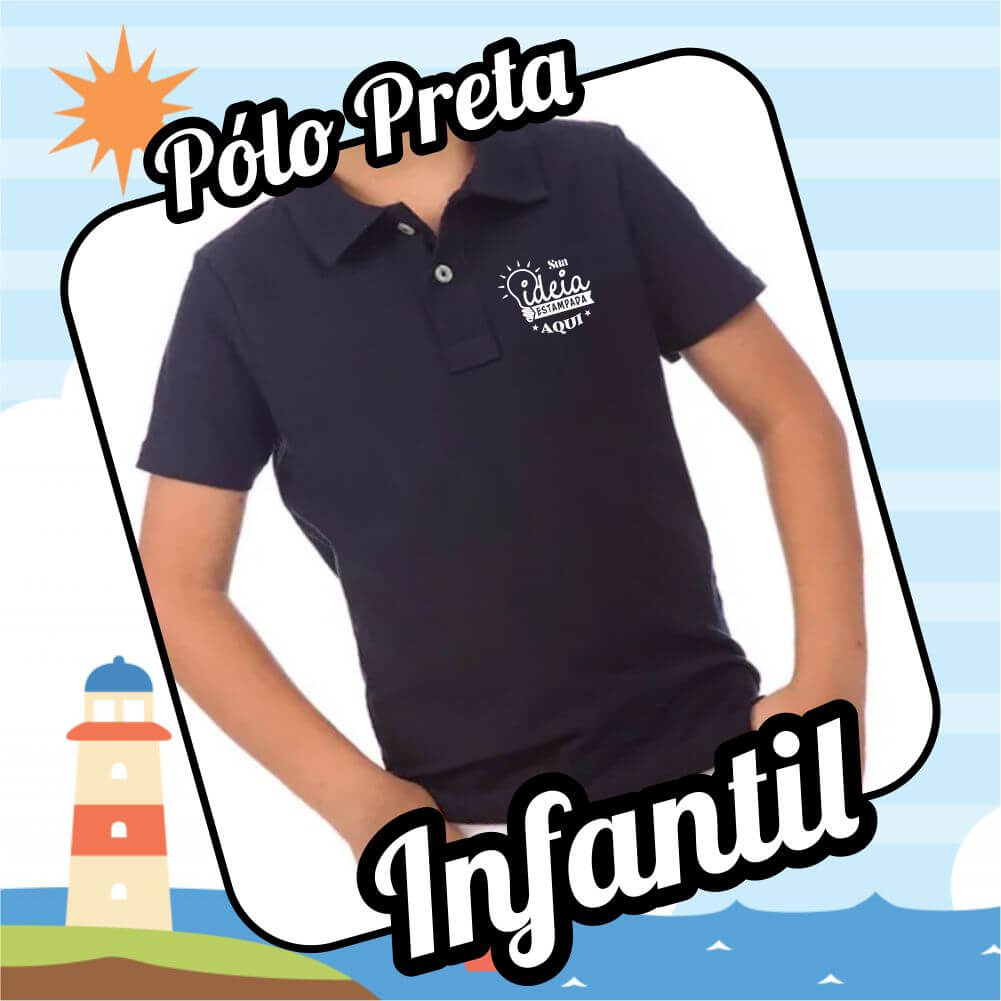 Camiseta POLO PRETA – Infantil