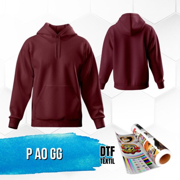 Moletom Canguru Vermelho - Imagem 2