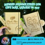 Agenda Diária com capa em MDF 3mm