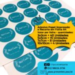 Impressão + Recorte Eletrônico em Papel A4 Adesiva