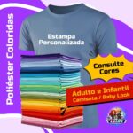 Camiseta Ou Baby Look Colorida 100% Poliéster Personalizada